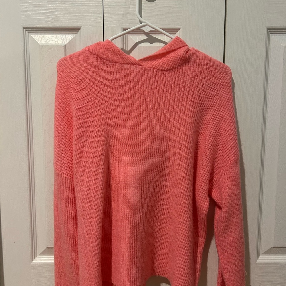 Pink Lily Cozy Pink Cowl Neck Sweater